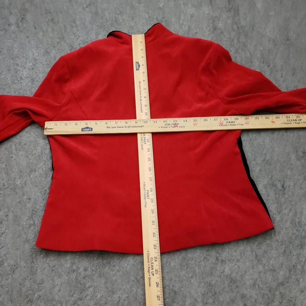 VINTAGE Jessica‎ Howard Jacket Womens 14P Petite Red Black Coat Full Zip Ladies